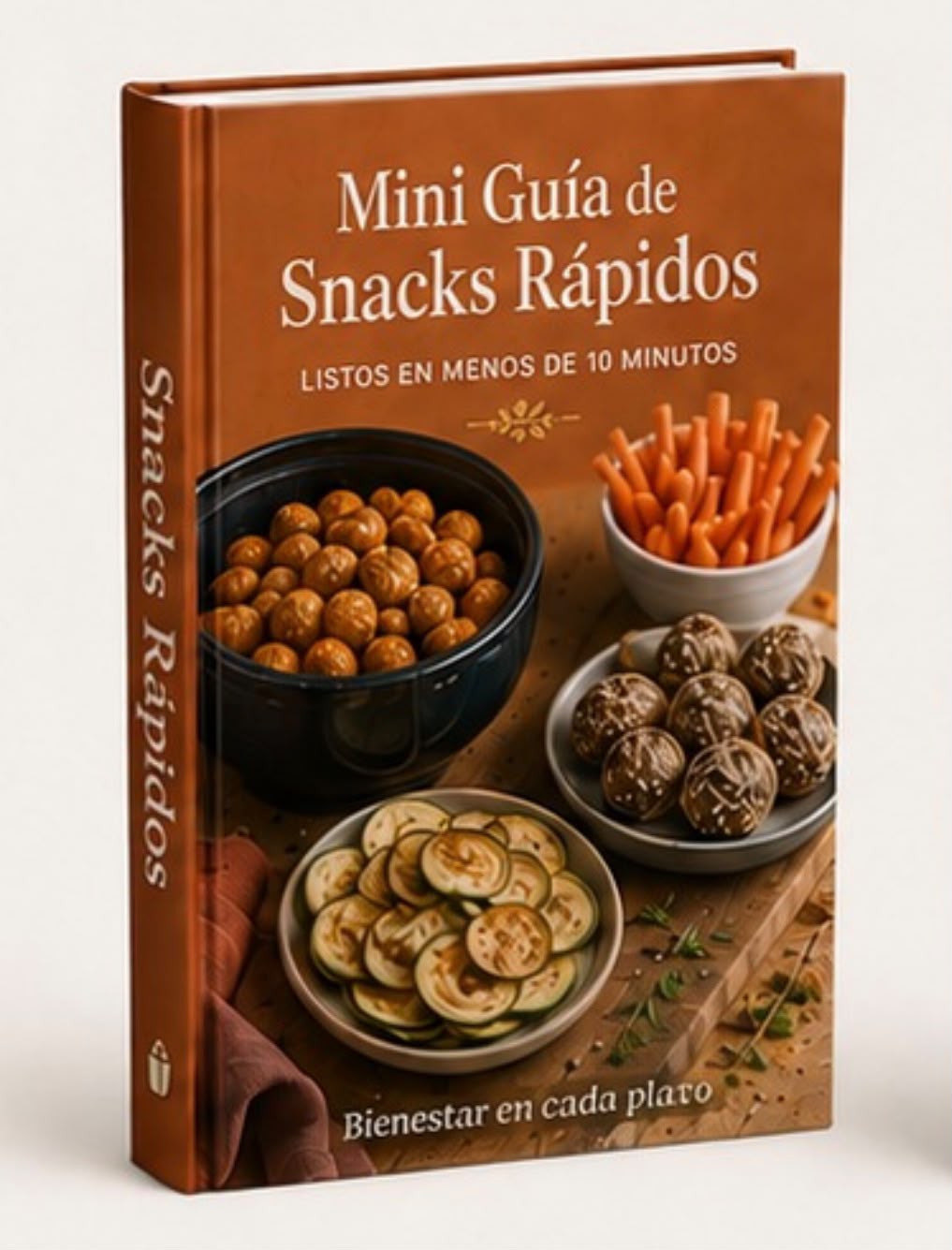 Mockup del bonus Mini Guía de Snacks Rápidos